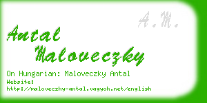 antal maloveczky business card